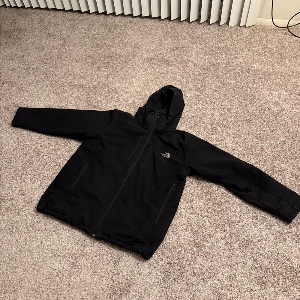 The North Face Men’s  Black Hooded Jacket (XXL)